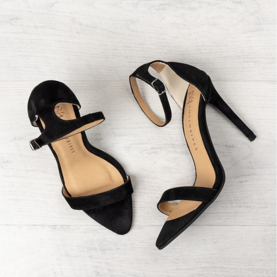   Sandale - Classy - Velur black - 10cm